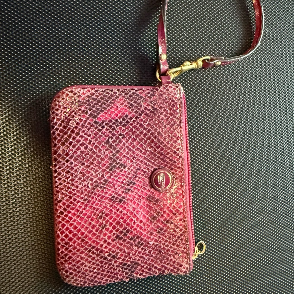 Elegant Pink Wristlet Clutch